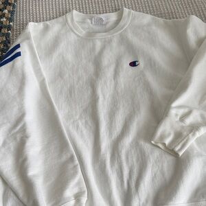 Champion Men's White Crewneck Sweater